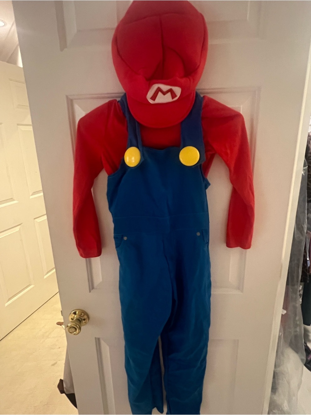 Mario Classic Red and Blue Kids Plumber Costume with Hat